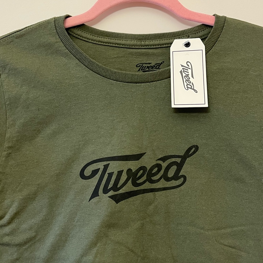 NWT Tweed Cannabis Brand Olive Green Tee Shirt Size Small